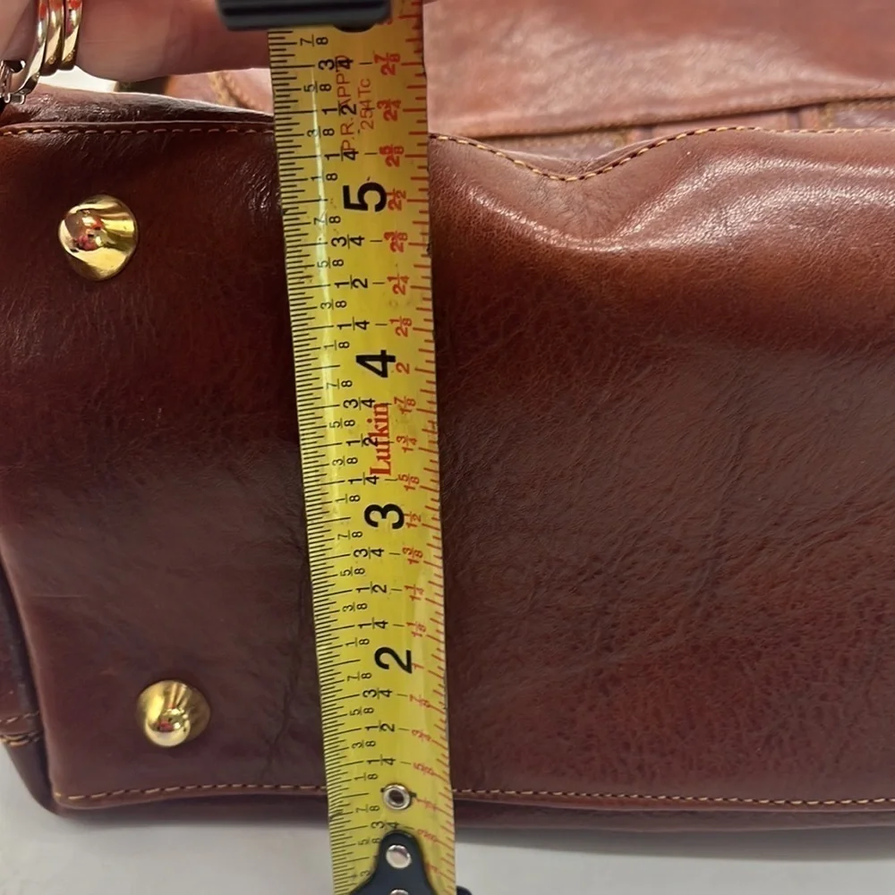 Marino Orlandi Large Leather Satchel Tote Bag Made in Italy. BRN3594D
